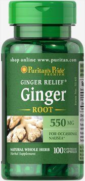 Puritan's Pride Ginger Root 550 mg, 100 caps 442726 фото