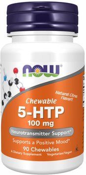 Now Foods 5-HTP 100mg - 90 Chewable Lozenges 1454335 фото