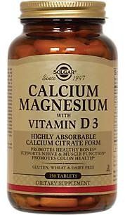 Solgar Calcium Magnesium with Vitamin D3 150 Tablets 496824 фото