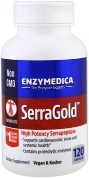 Enzymedica SerraGold High Potency Serrapeptase Серрапептаза 120 капсул 774457 фото