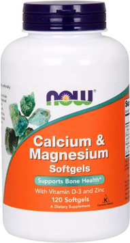 Now Foods Calcium And Magnesium With Vitamin D3, 120 Softgels (NF1251) 685586 фото
