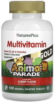 Nature's Plus Children's Gold Multivitamin - 120 Tablets Cherry 1455621 фото