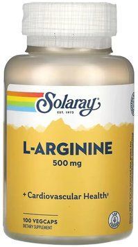 Solaray L-Arginine Free Form 500mg - 100 Veg Capsules 1452762 фото