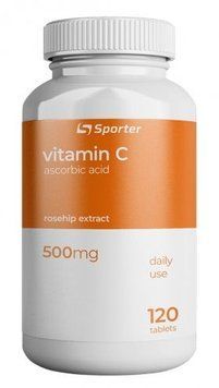 Sporter Vitamin C With Rosehip 500 mg 120 Tablets (817074) 769596 фото