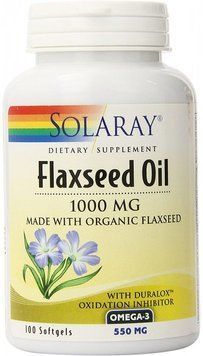 Solaray Flaxseed Oil 1000 mg, 100 Softgel (SOR-00802) 661151 фото