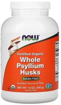 Now Foods Certifed Organic Whole Psyllium Husks Подорожник органічний 340 г 880669 фото