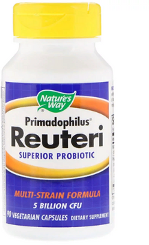 Nature's Way, Primadophilus Reuteri, Superior Probiotic, 90 Vegetarian Capsules (NWY-15024) 606559 фото