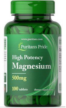 Puritans Pride Magnesium 500 mg - 100 tablets 1464364 фото