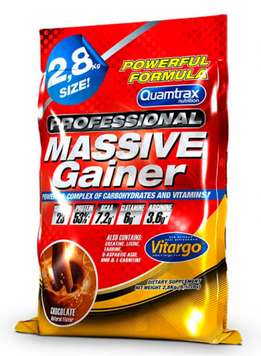 Гейнер Quamtrax Professional Massive Gainer 2800 g / 23 servings / Chocolate 721477 фото