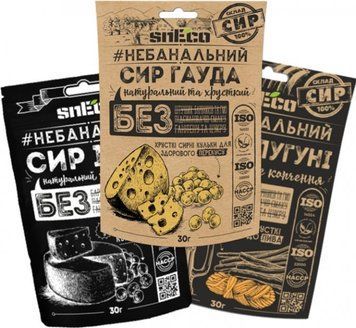 Набор snEco SMALL Сыр хрустящий сушеный 3х30 г (4823095000009) 1081264 фото