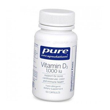 Pure Encapsulations Vitamin D3 1,000 МЕ 60 caps Витамин D3 (PE-00819) 554156 фото