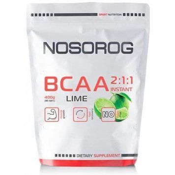 Амінокислота для спорту Nosorog Nutrition BCAA 2:1:1 400 g / 72 servings / Lime 912593 фото