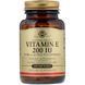 Solgar Natural Vitamin E, 200 IU, Pure d-Alpha Tocopherol, 100 Softgels 463620 фото 1