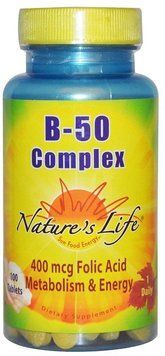 Nature's Life B- 50 Complex, 100 Tablets (NLI-00136) 655316 фото