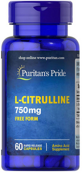 Амінокислота для спорту Puritans Pride Citruline 750 mg 60 caps / 60 servings 1102025 фото