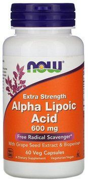 Now Foods Alpha Lipoic Acid, 600 mg, 60 Veg Capsules (NF3046) 685579 фото