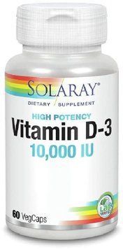 Solaray Vitamin D-3, 10.000 IU, 60 Veg Capsules (SOR75250) 685924 фото