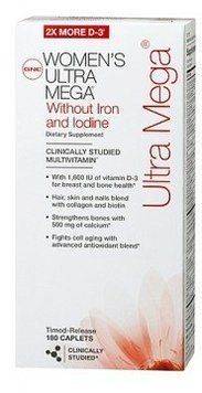 GNC Women's Ultra Mega Active without Iron 180 caps 382293 фото