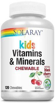 Solaray Kids Vitamins & Minerals - 120 chewables Black Cherry 1452764 фото