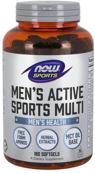 Now Foods Men's Active Sports Multi Чоловічі мультивітаміни 180 гелевих капсул 898405 фото