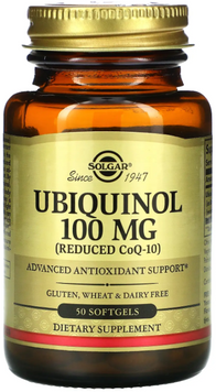 Убихинол Solgar Ubiquinol Убихинол 100 мг 50 гелевых капсул 1042925 фото