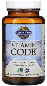 Garden of Life Vitamin Code Мужские мультивитамины 50+ 120 вегетарианских капсул 897041 фото