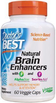 Doctor's Best Natural Brain Enhancers wtih AlphaSize and SerinAid, 60 Veggie Caps (DRB-00214) 654371 фото