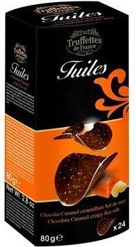 Чіпси Truffettes de France із молочного шоколаду зі шматочками солоної карамелі 80 г (3472710042859) 1146577 фото
