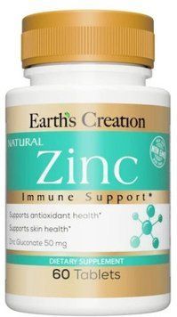 Earth&lsquo;s Creation Zinc Gluconate 50 mg Цинк 100 таблеток 968915 фото