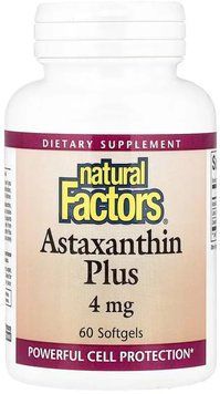 Natural Factors Astaxanthin Plus 4mg - 60 softgels 1455976 фото