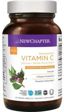 New Chapter Fermented Vitamin C, 250 mg + Whole + Food Herbs, 60 Vegan Tablets (NC0344) 687962 фото