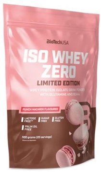 Протеин BiotechUSA Iso Whey Zero Lactose Free 500 g / 20 servings / Punch macaron 999675 фото