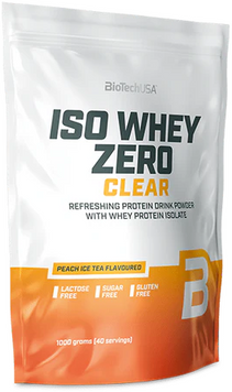 Протеин BioTechUSA Iso Whey Zero Clear 1000 g / 40 servings / Peach Ice Tea 1183020 фото