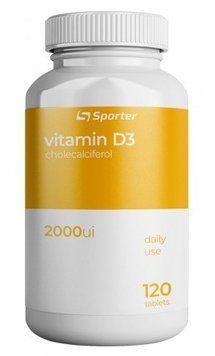Sporter Vitamin D3 2000 IU 120 Tablets (817075) 769597 фото