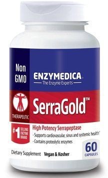 Enzymedica SerraGold High Potency Serrapeptase Серрапептаза для сердца 60 капсул 774458 фото