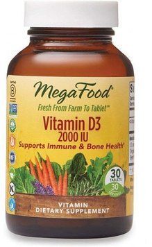 MegaFood Vitamin D3 2000 IU Витамин D3 30 таблеток 893742 фото