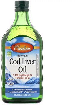 Carlson Labs Norwegian Cod Liver Oil 16.9 fl oz (500 ml) Regular Unflavored Жир печени норвежской трески, обычный, без ароматизаторов 533251 фото