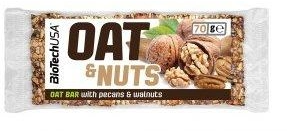 Батончик-мюсли BioTechUSA Oat Bar 70 g / 1 serving / Pecan nuts 1183016 фото
