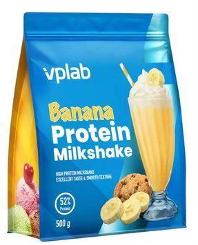 Протеїн VPLab Protein Milkshake - 500g Banana 1456351 фото