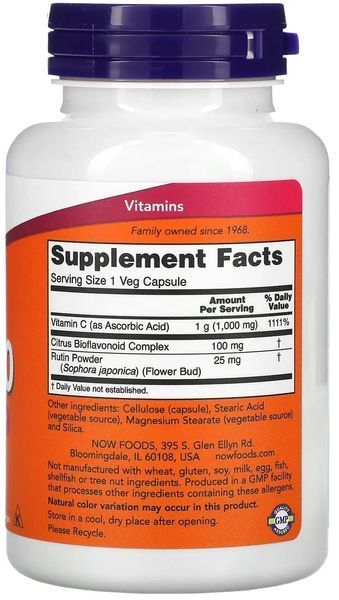 Now Foods Vitamin C-1000 Caps 100 Vcaps Витамин C-1000 520643 фото