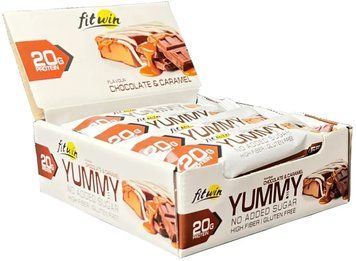 FitWin Yummy - 12x55g Chocolate and Caramel 1459735 фото