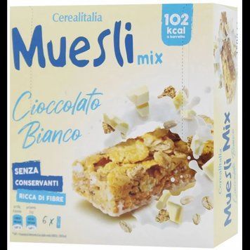 Батончик Cerealitalia зерновий Muesli Mix білий шоколад 150 г (8010121040771) 1206547 фото