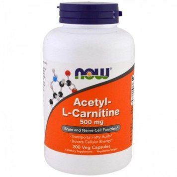Now Foods Acetyl-L-Carnitine 500 mg Ацетил-Л-карнитин 200 веганских капсул 775404 фото