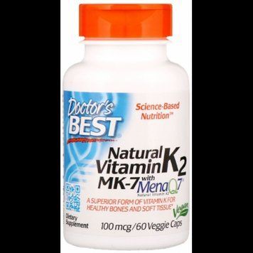 Doctor's Best Natural Vitamin K2 MK-7 with MenaQ7 100 mcg 60 Caps (DRB-00334) 585165 фото