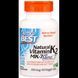 Doctor's Best Natural Vitamin K2 MK-7 with MenaQ7 100 mcg 60 Caps (DRB-00334) 585165 фото 1