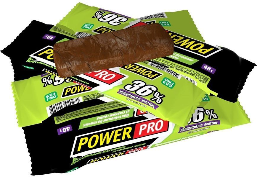 Power Pro Протеїновий батончик 36% 20x60 g Горіх 384432 фото