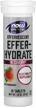 Now Foods Effer-Hydrate Effervescent Orange Strawberry - 10 Tablets 1454337 фото