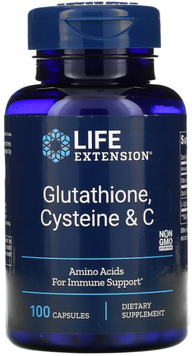 Life Extension Glutathione Cysteine & C Глутатион цистеин и витамин С 100 капсул 1159452 фото