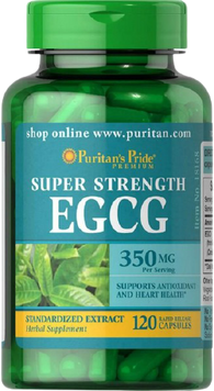 Puritan's Pride Super Strength EGCG 350 mg Екстракт зеленого чаю 120 капсул 775985 фото