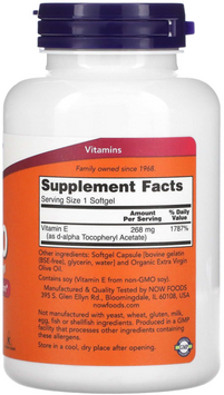 Now Foods Vitamin E-400 Da 100 soft gel Витамин Е-400 520663 фото